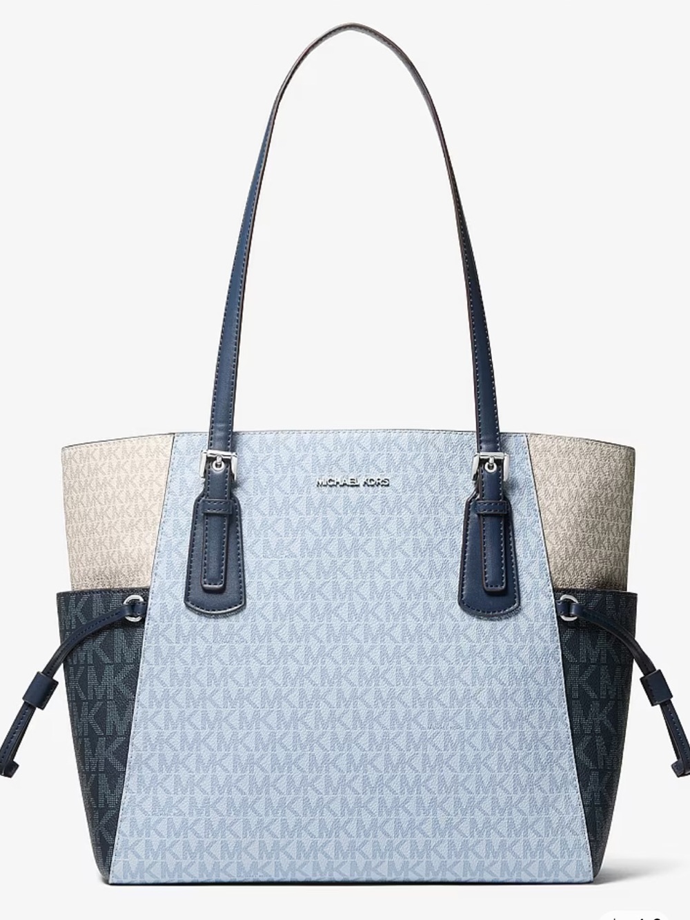 Michael Kors Voyager Lg Color-Block Signatr Logo EW Shoulder Tote
Pale Ocean
NWT